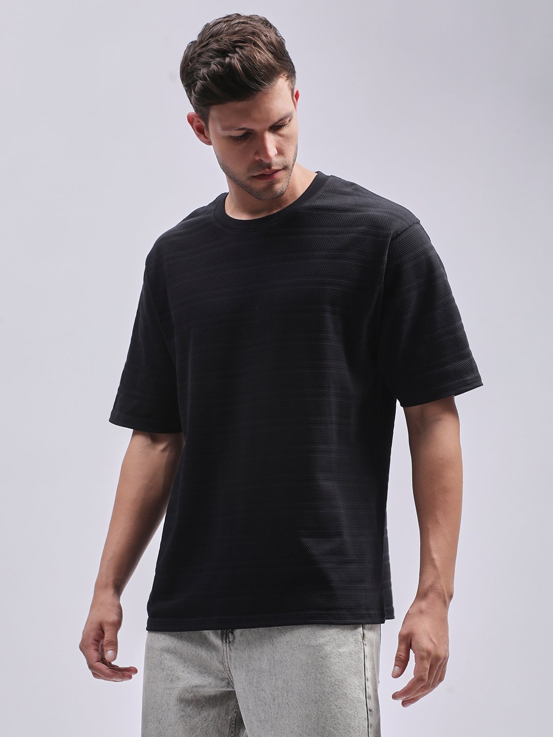 Mens Half Sleeve Round Neck Oversized Fit T-Shirts