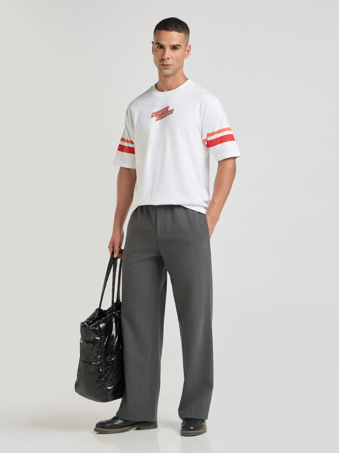 Mens Printed Oversized Cotton Round Neck Tshirt