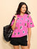 Womens Printed Oversized Cotton T-Shirt