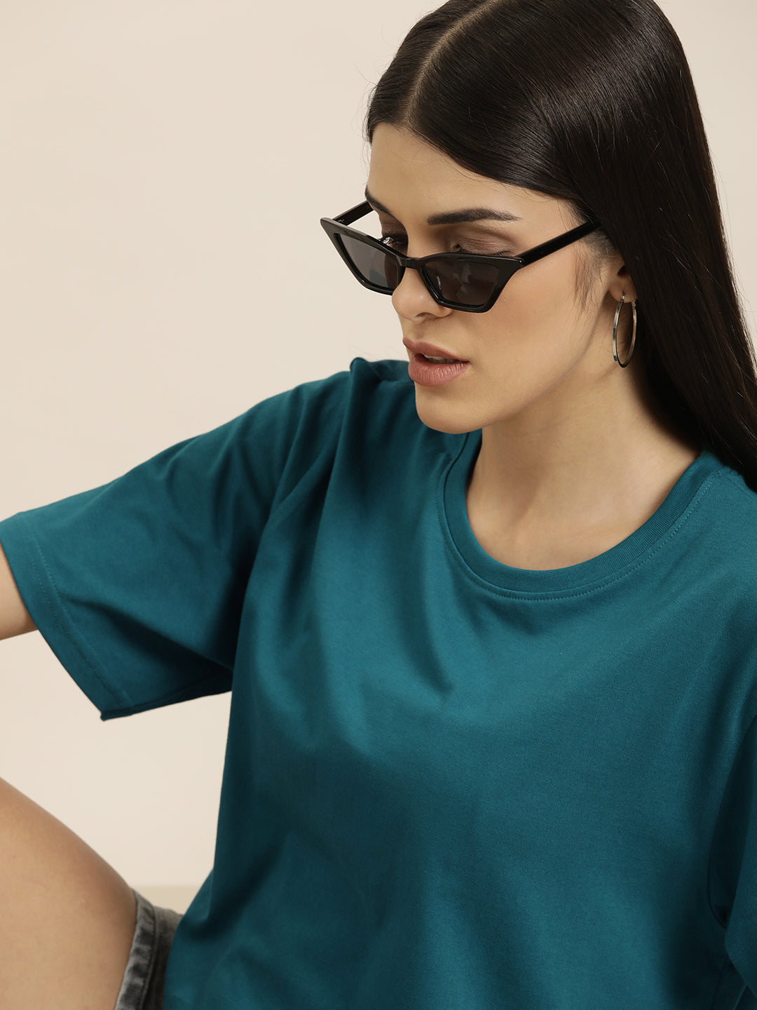 Womens Half Sleeve Oversized Fit Polo T-Shirts