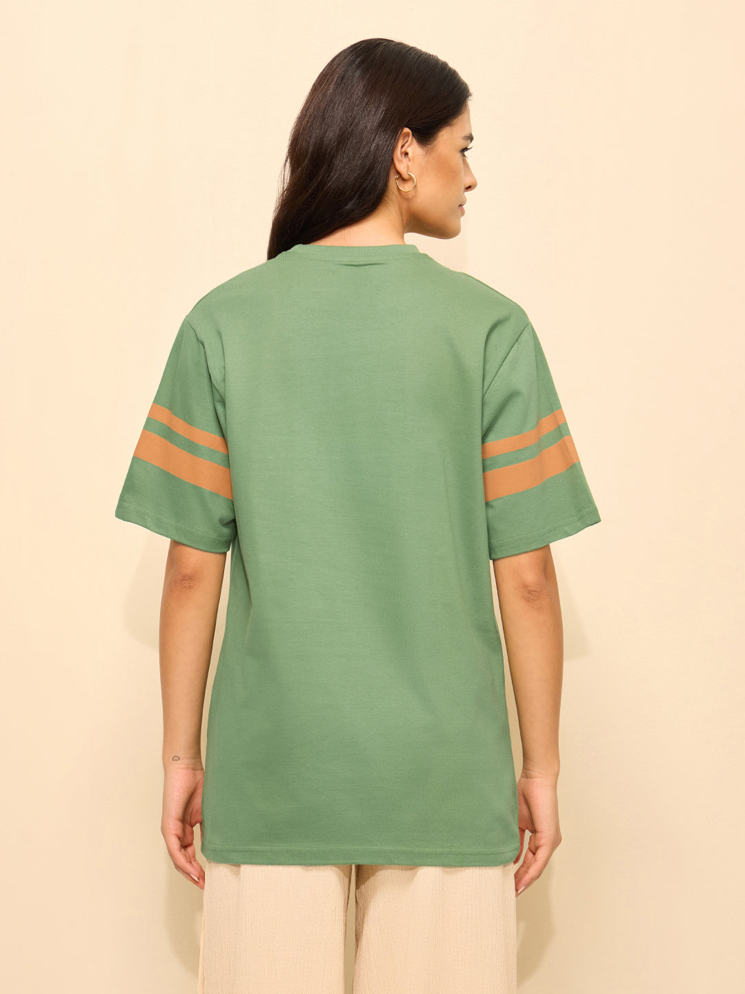 Womens Printed Oversized Cotton T-Shirt