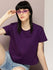 Womens Half Sleeve Round Neck Solid Boxy Fit Tshirts
