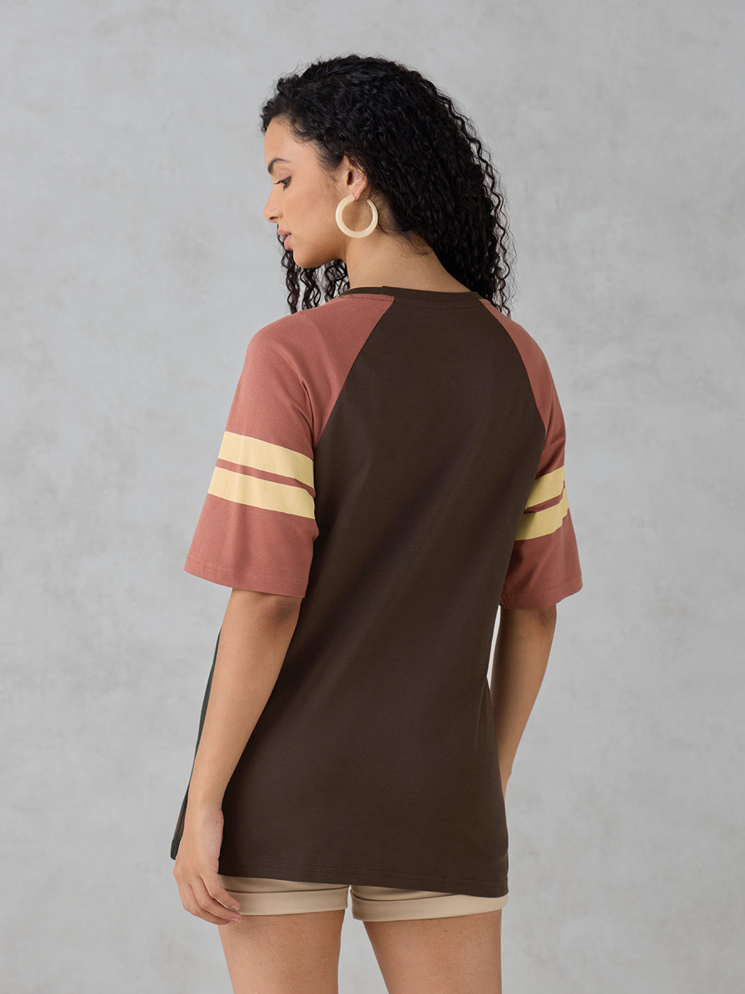 Womens Half Sleeve Printed Oversized Fit Tshirt