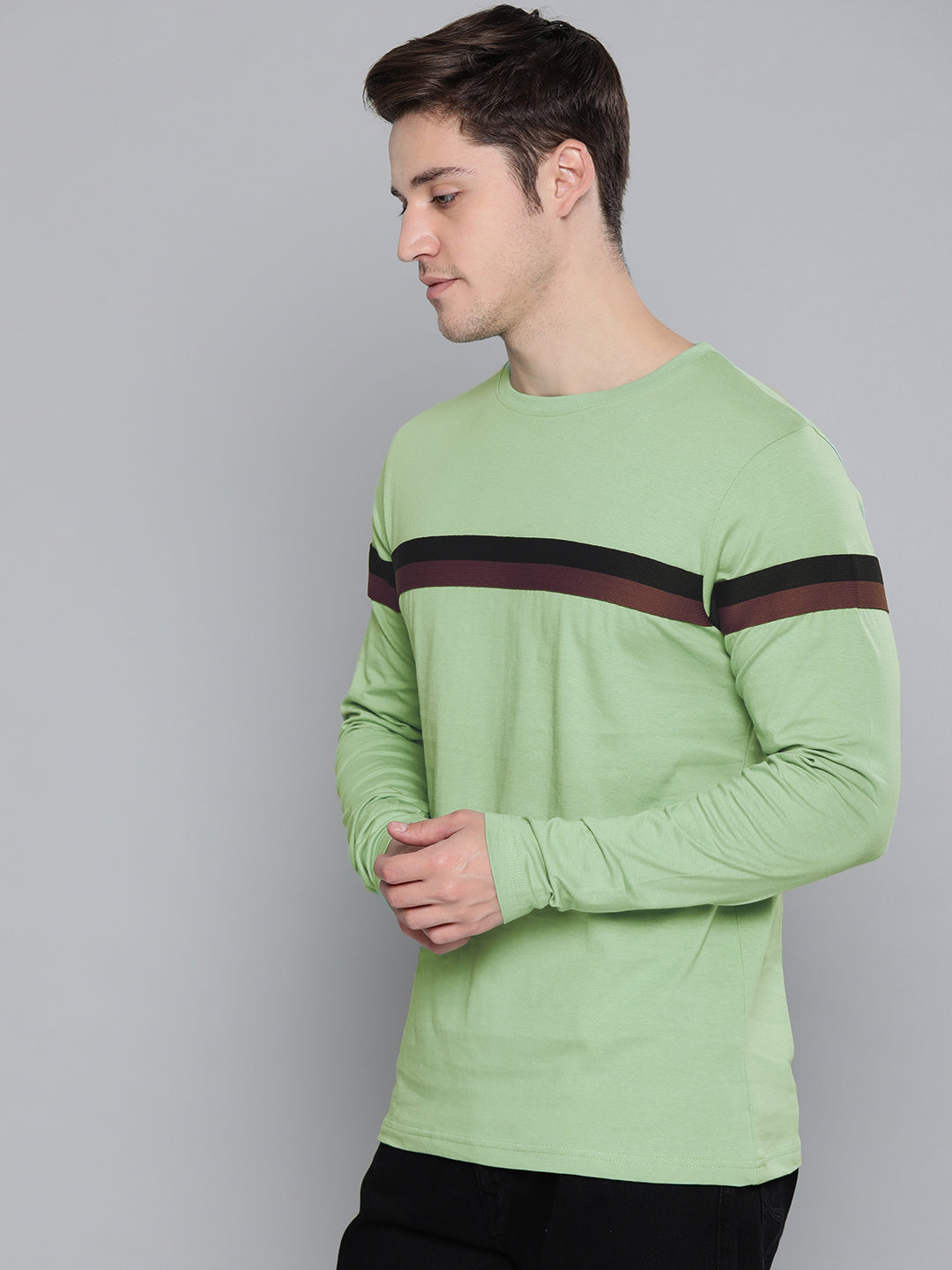 Mens Full Sleeve Round Neck Regular Fit T-Shirts