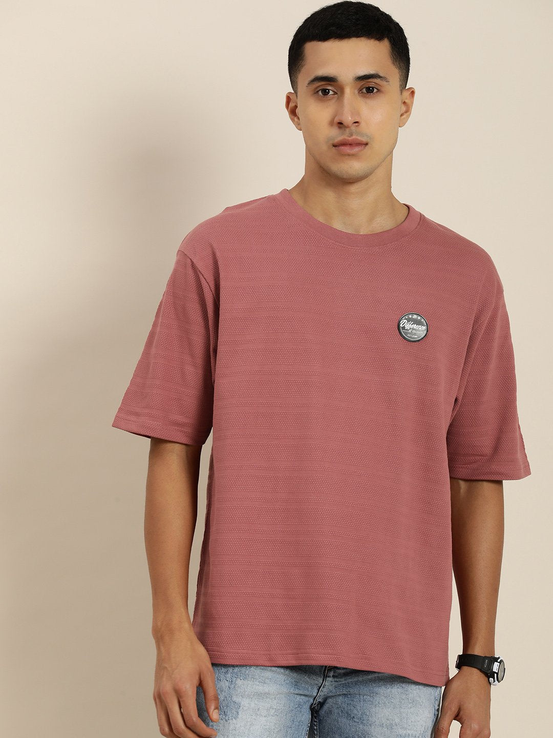 Mens Half Sleeve Round Neck Oversized Fit T-Shirts