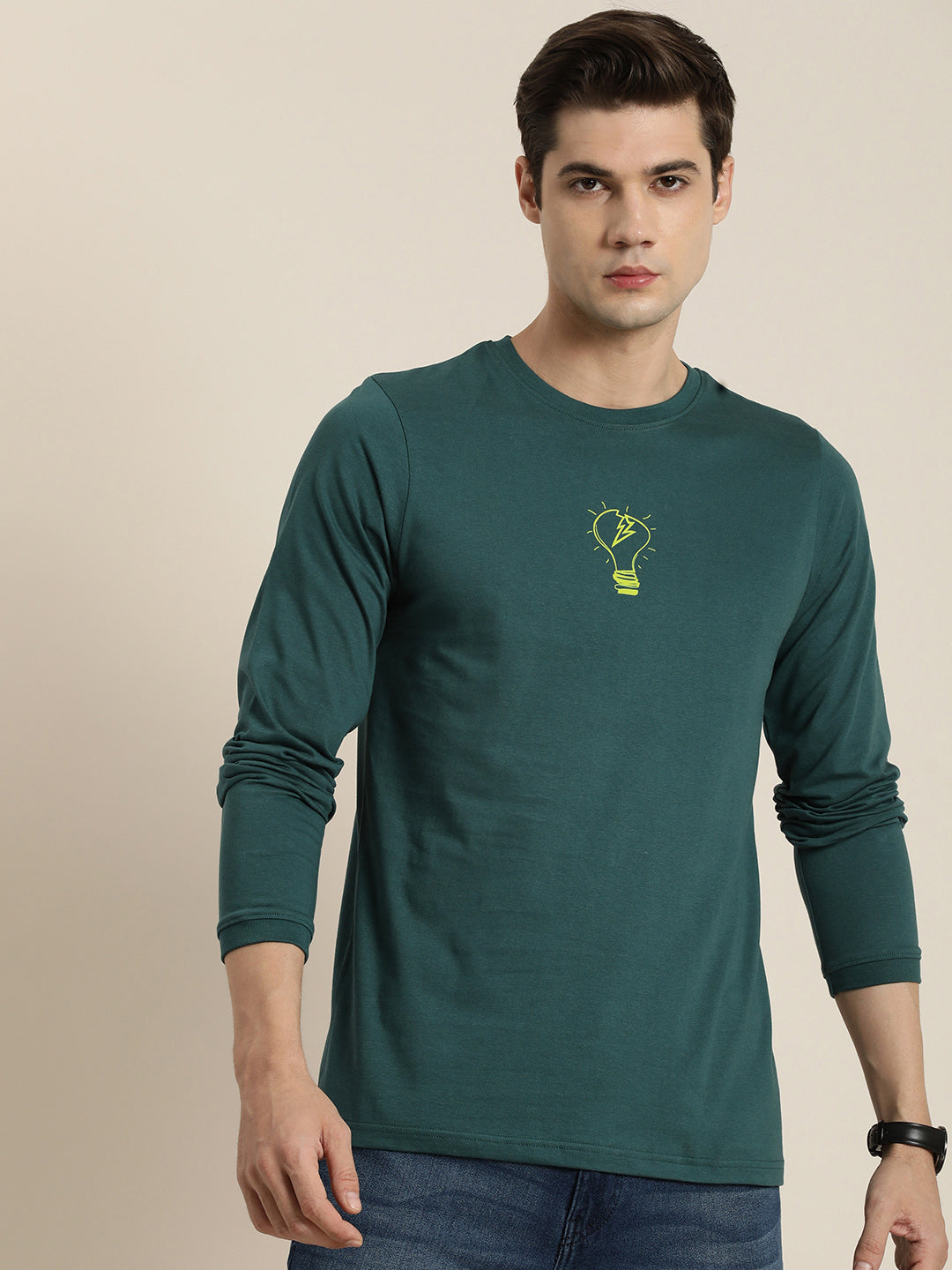 Mens Full Sleeve Round Neck Regular Fit T-Shirts