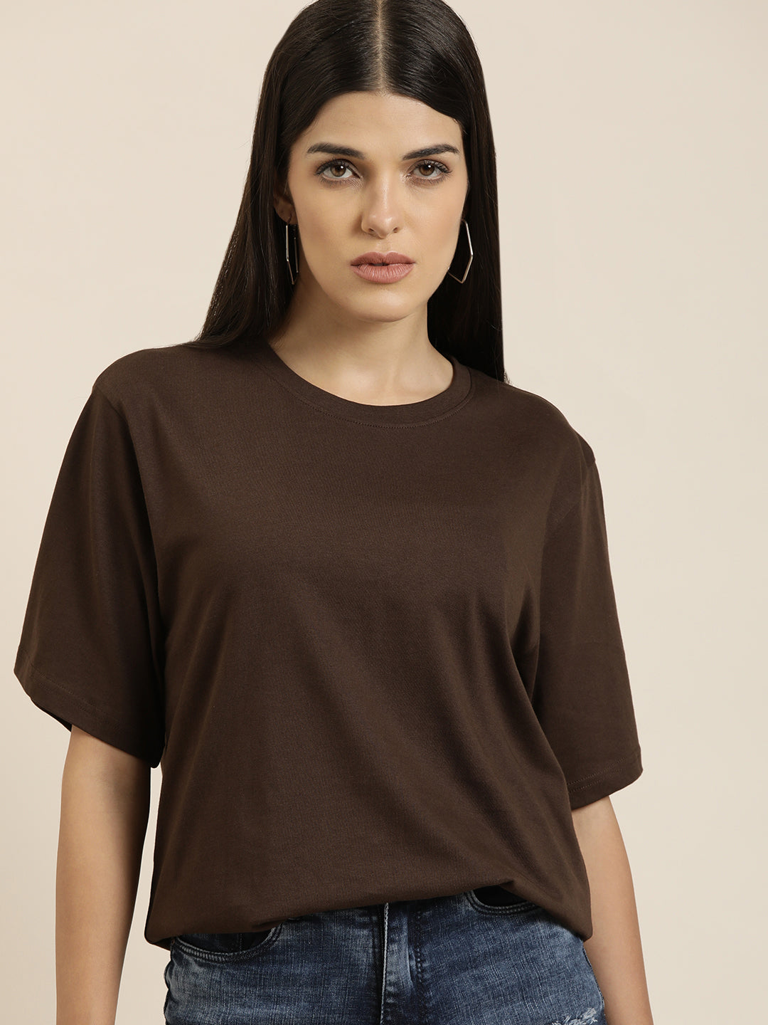 Womens Short Sleeve Polo Oversized Fit Polo T-Shirt