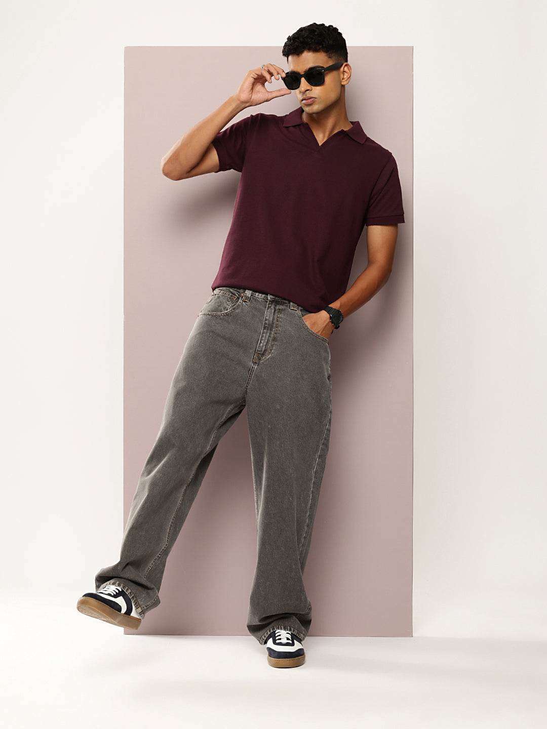 Mens Half Sleeve Polo Neck Solid Regular Fit Tshirts