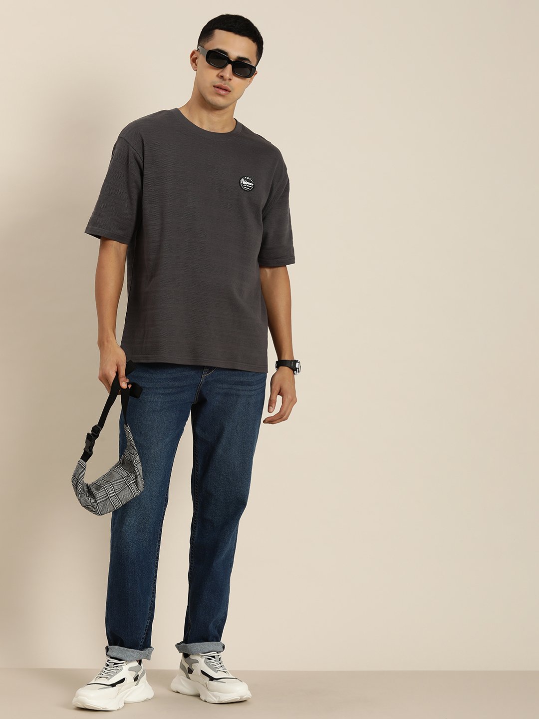 Mens Half Sleeve Round Neck Oversized Fit T-Shirts