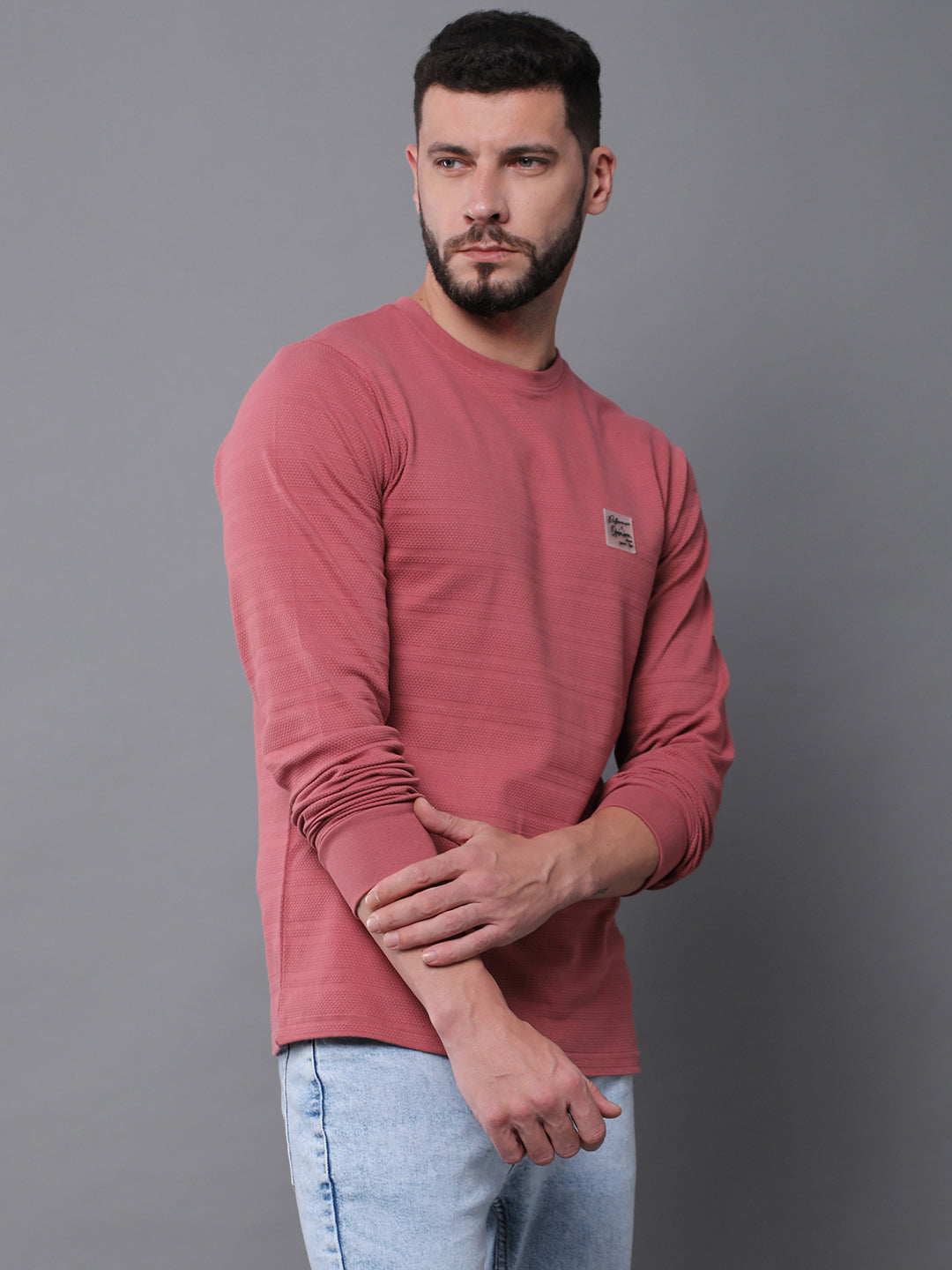 Mens Full Sleeve Round Neck Regular Fit T-Shirts
