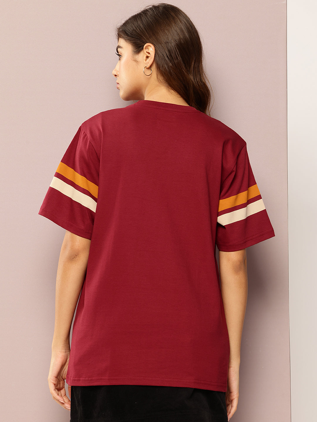 Womens Short Sleeve Printed Oversized Fit Tshirt