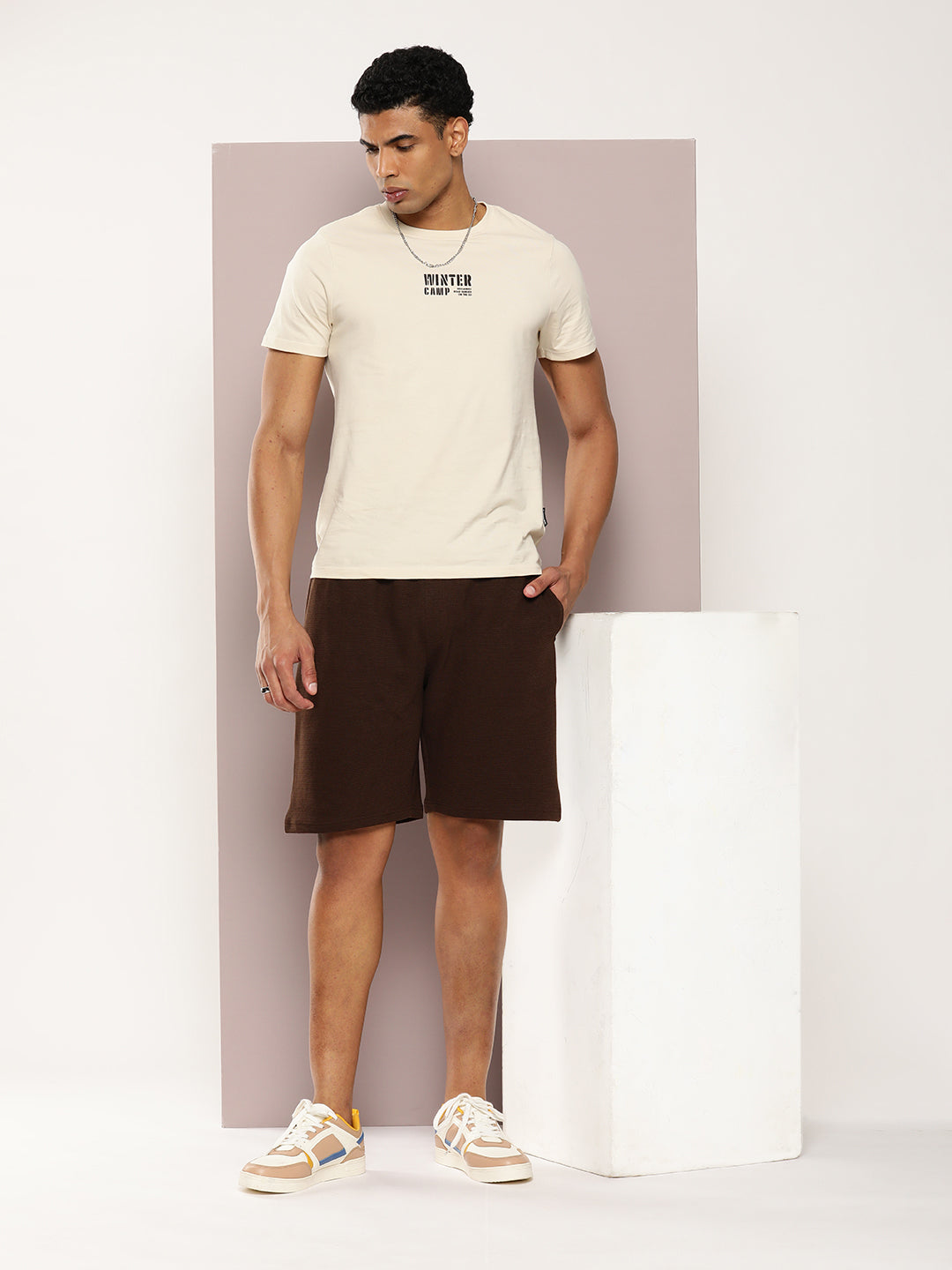 Men Solid Regular Shorts