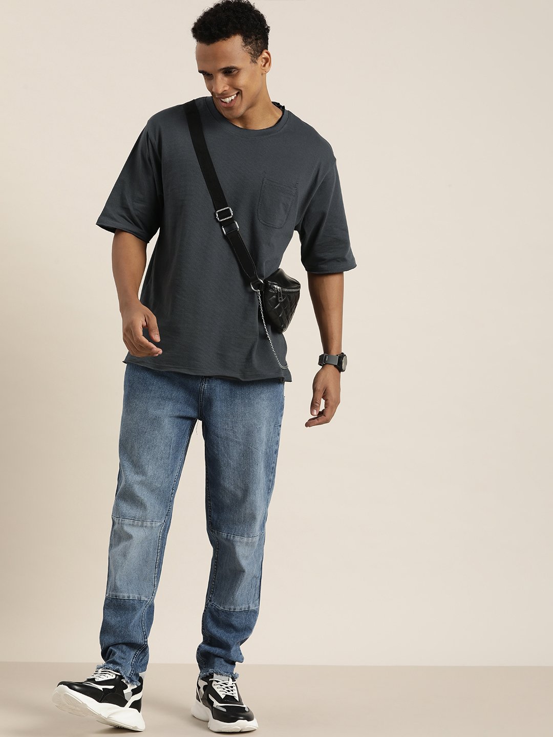 Mens Half Sleeve Round Neck Oversized Fit T-Shirts