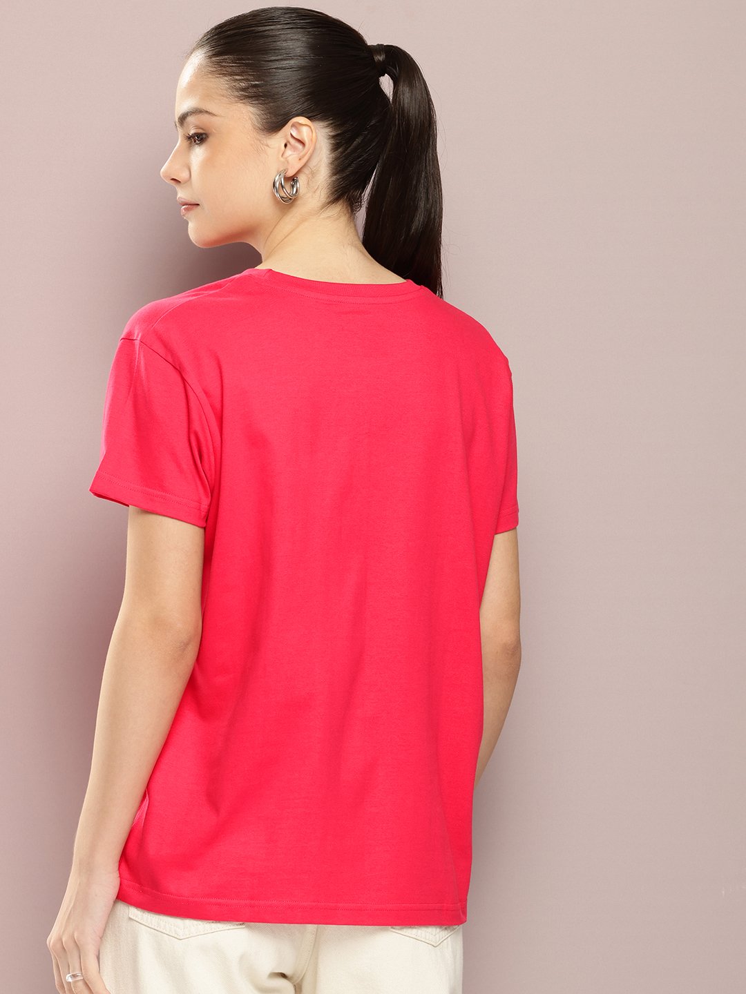 Womens Half Sleeve Round Neck Boxy Fit T-Shirts