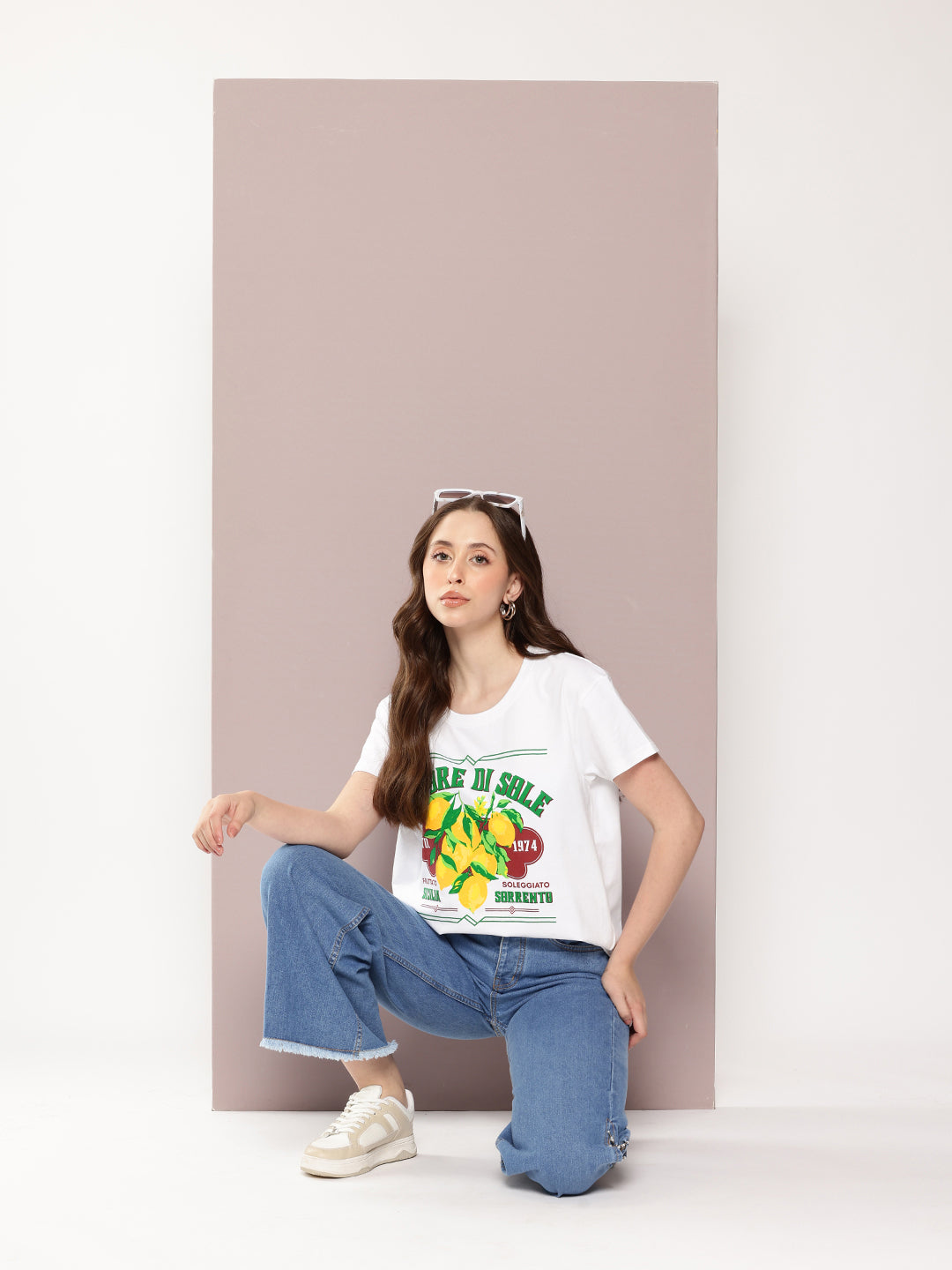 Womens Half Sleeve Round Neck Printed Boxy Fit Tshirts