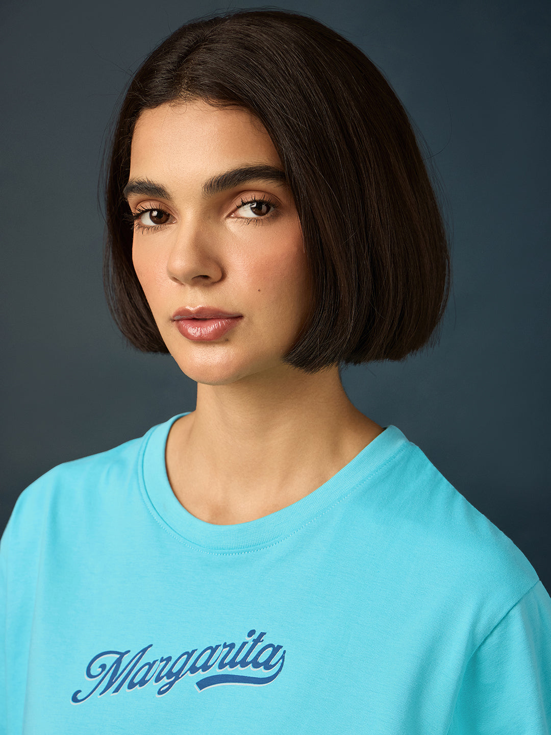 Womens Short Sleeve Printed Oversized Fit Tshirt 