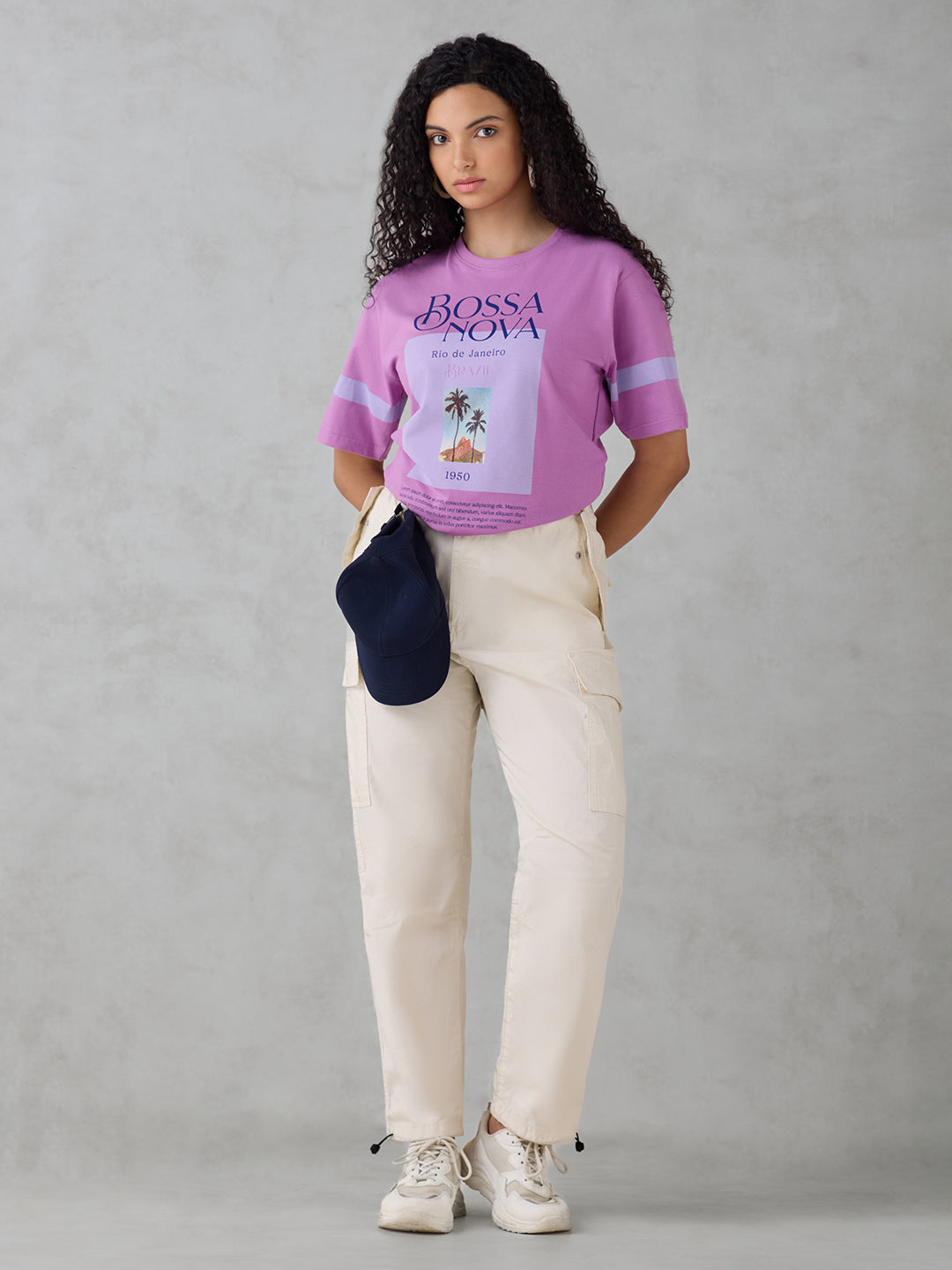 Womens Half Sleeve Printed Oversized Fit Tshirt