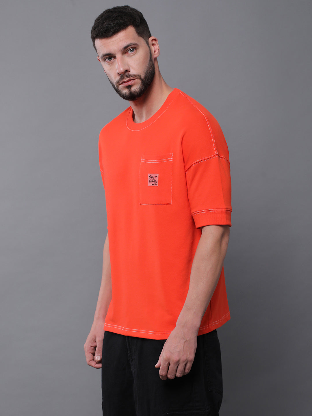Mens Half Sleeve Round Neck Oversized Fit T-Shirts