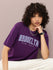 Womens Half Sleeve Round Neck Embroidery Oversized Fit Tshirts