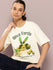 Womens Half Sleeve Round Neck Printed Oversized Fit Tshirts